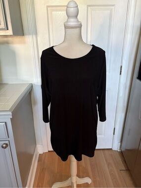 Sympli Black Mini Scoop Neck Dress